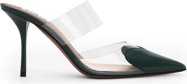 Alaïa Patent Leather Le Coeur Mules 90