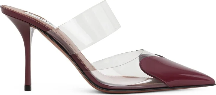 Alaïa Patent Leather Le Coeur Mules 90