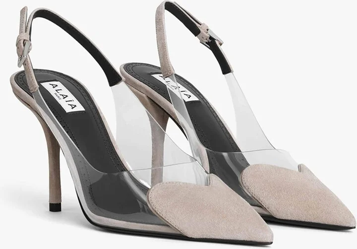 Alaïa Patent Leather Le Coeur Sandals 90 - Image 3