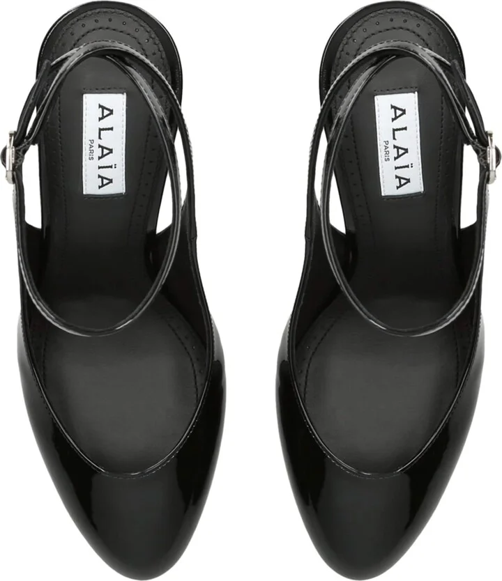 Alaïa Patent Leather Slingback Pumps 90 - Image 4