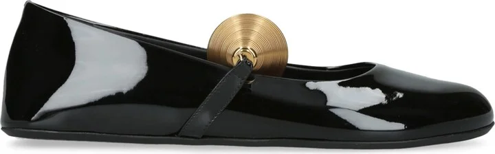 Alaïa Patent Leather Strap Ballet Flats