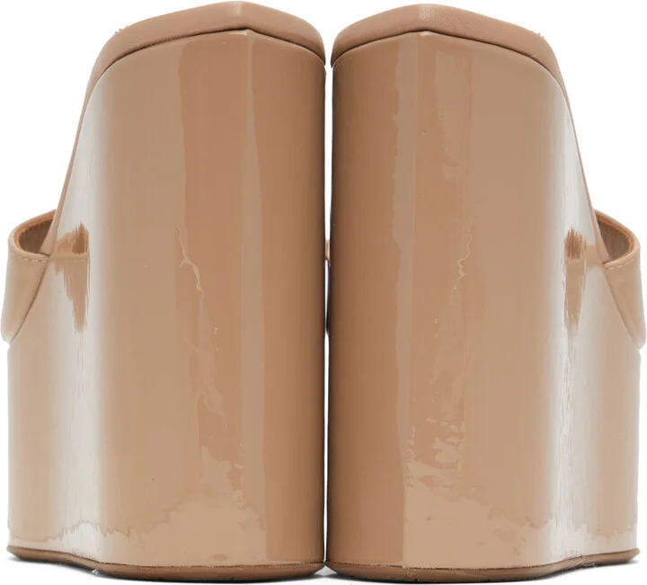 ALAÏA Pink Platform Wedge Mules - Image 2