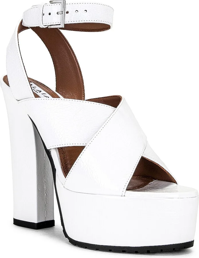 ALAÏA Platform Sandal in White - Image 2