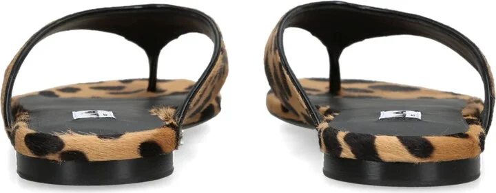 Alaïa Pony Hair Leopard-Print Sandals - Image 2
