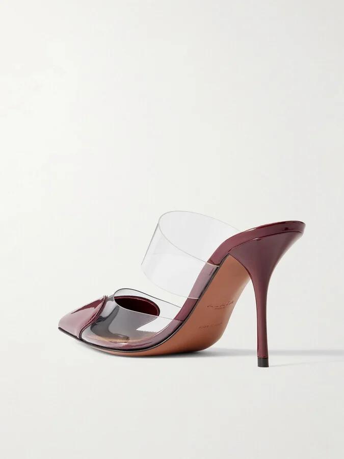 Alaïa - Pvc And Patent-leather Pumps - Burgundy - Image 3