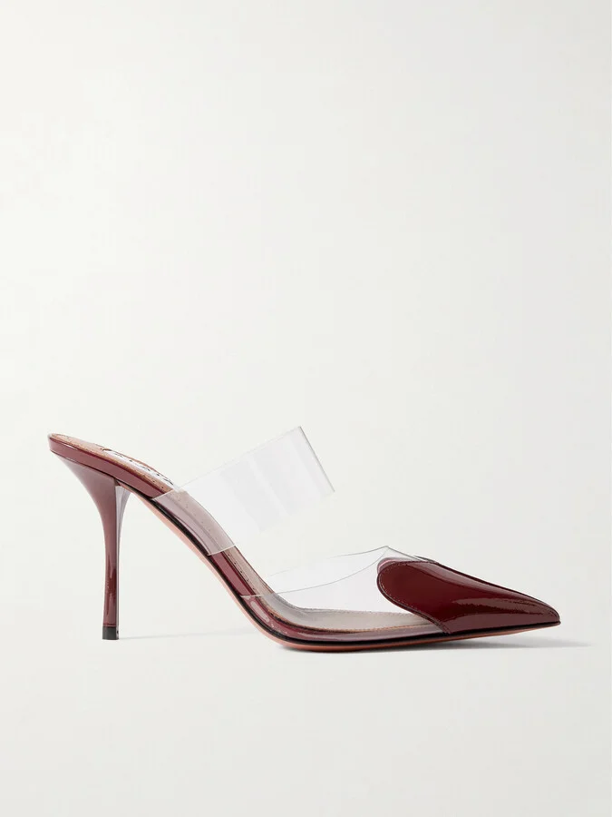 Alaïa - Pvc And Patent-leather Pumps - Burgundy