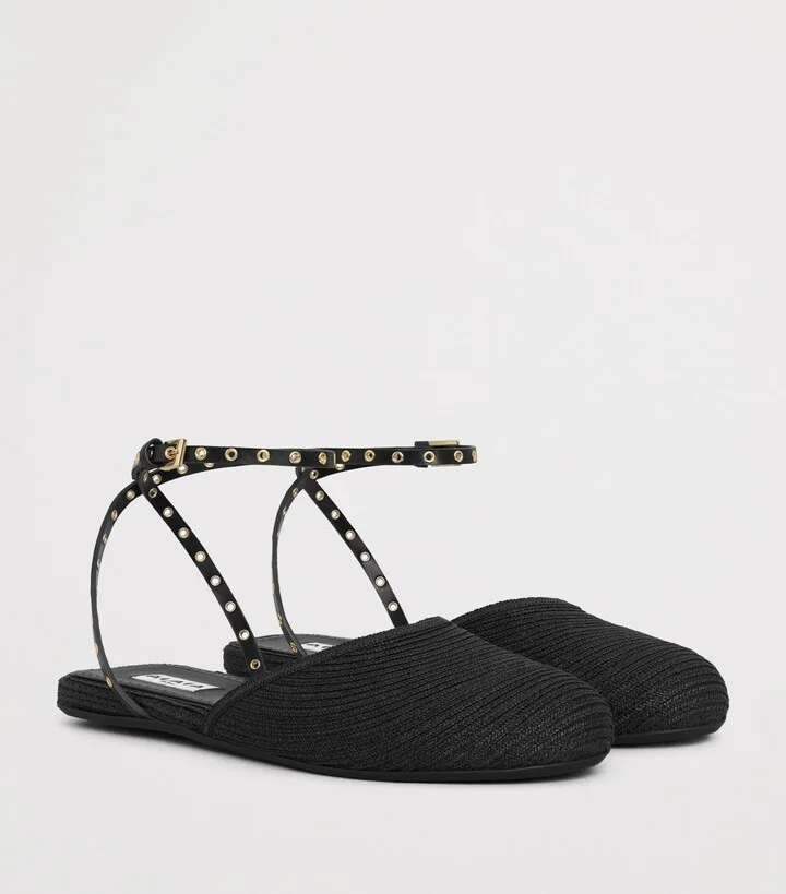 Alaïa Raffia and Leather Espadrilles - Image 3
