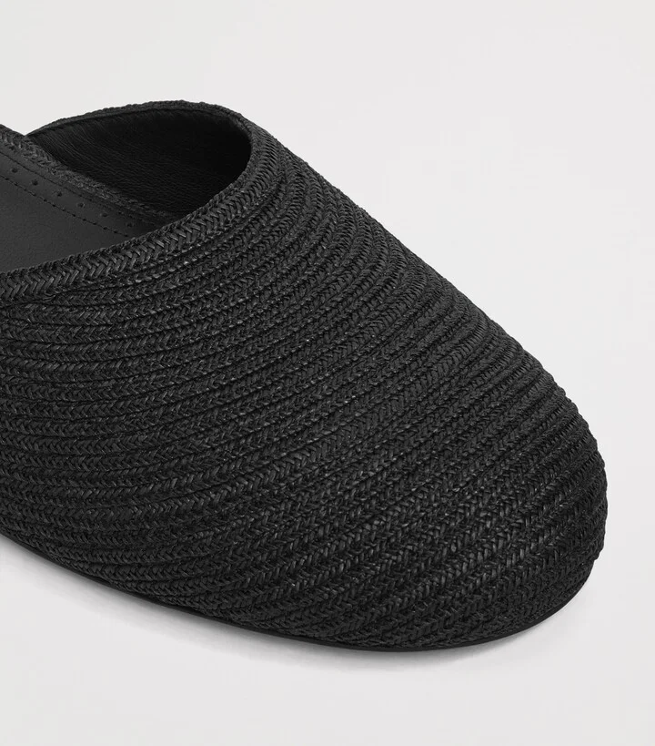 Alaïa Raffia and Leather Espadrilles - Image 4