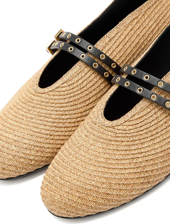 Alaïa Raffia Ballet Flats - Image 3
