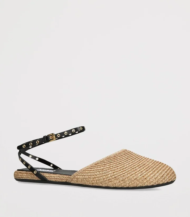 Alaïa Raffia-Leather Espadrilles - Image 3