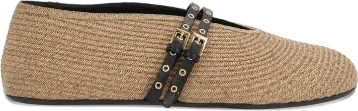 Alaïa Rafia Ballet Flats