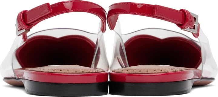 ALAÏA Red 'Le Cœur' Ballerina Flats - Image 2