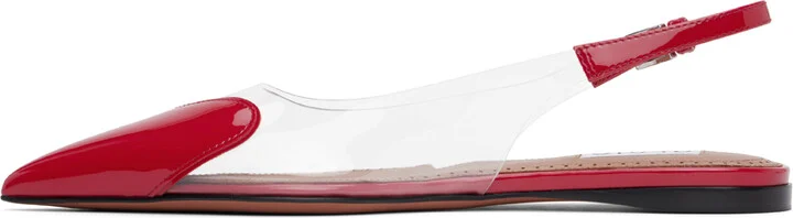 ALAÏA Red 'Le Cœur' Ballerina Flats - Image 3