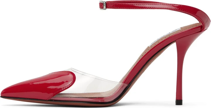 ALAÏA Red 'Le Cœur' Heels - Image 3