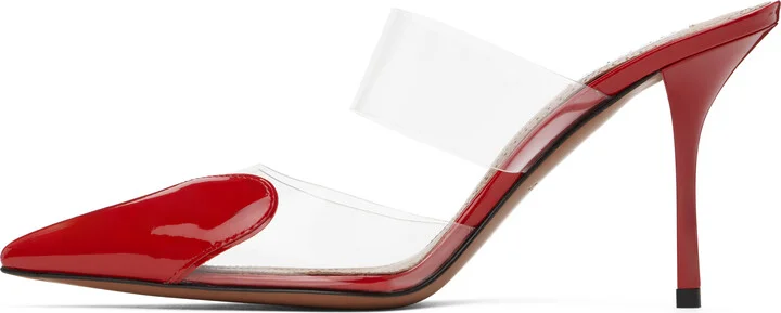 ALAÏA Red Le Coeur Mules - Image 3