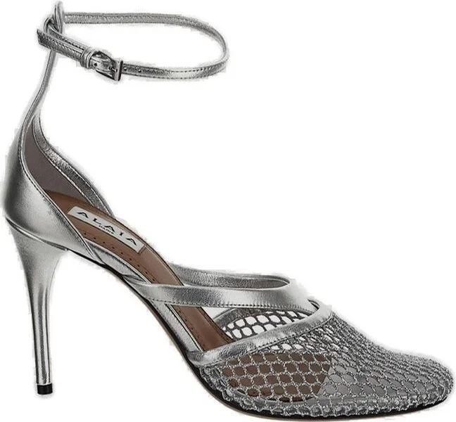 Alaïa Round-Toe Mesh Pumps