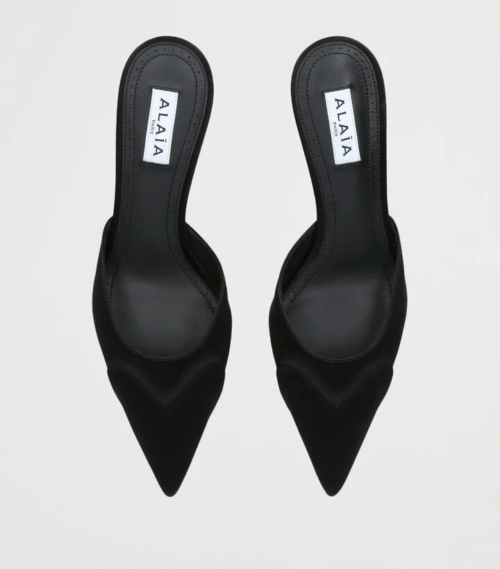 Alaïa Satin Heeled Mules 55 - Image 3