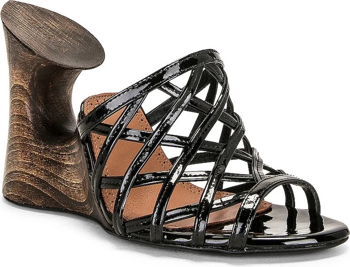 ALAÏA Sculpture Mule Sandal in Black - Image 2
