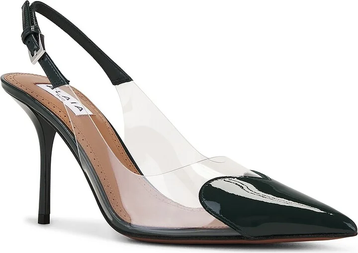 ALAÏA Slingback Pump in Green - Image 2