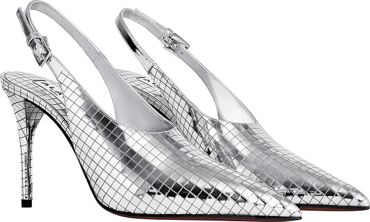 ALAÏA Slingback Pump in Metallic Silver - Image 2