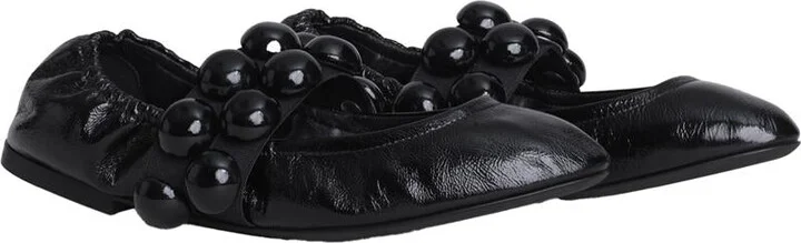 Alaïa Sphere Ballet Flats In Patent Leather Shoes - Image 2