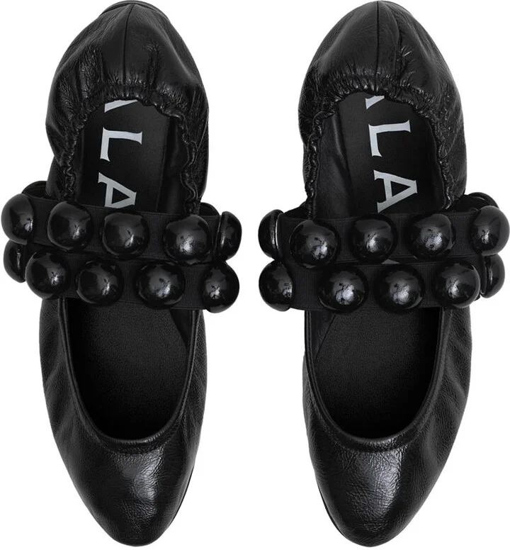 Alaïa Sphere Ballet Flats In Patent Leather Shoes - Image 3