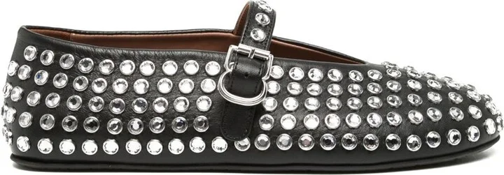Alaïa Strass Embellished Ballet Flats