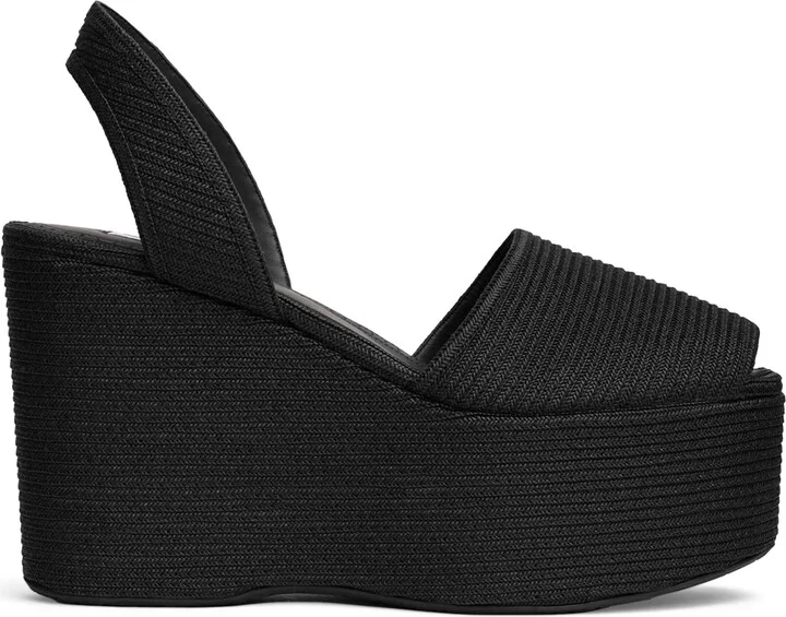 Alaïa Straw Wedge Sandals 110