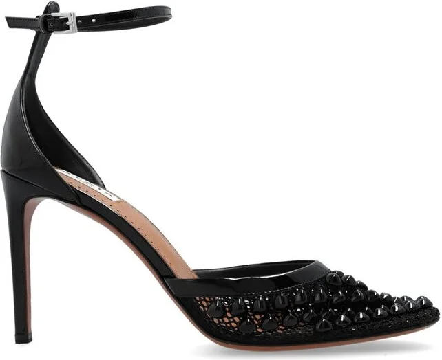Alaïa Stud High Fishnet Pumps