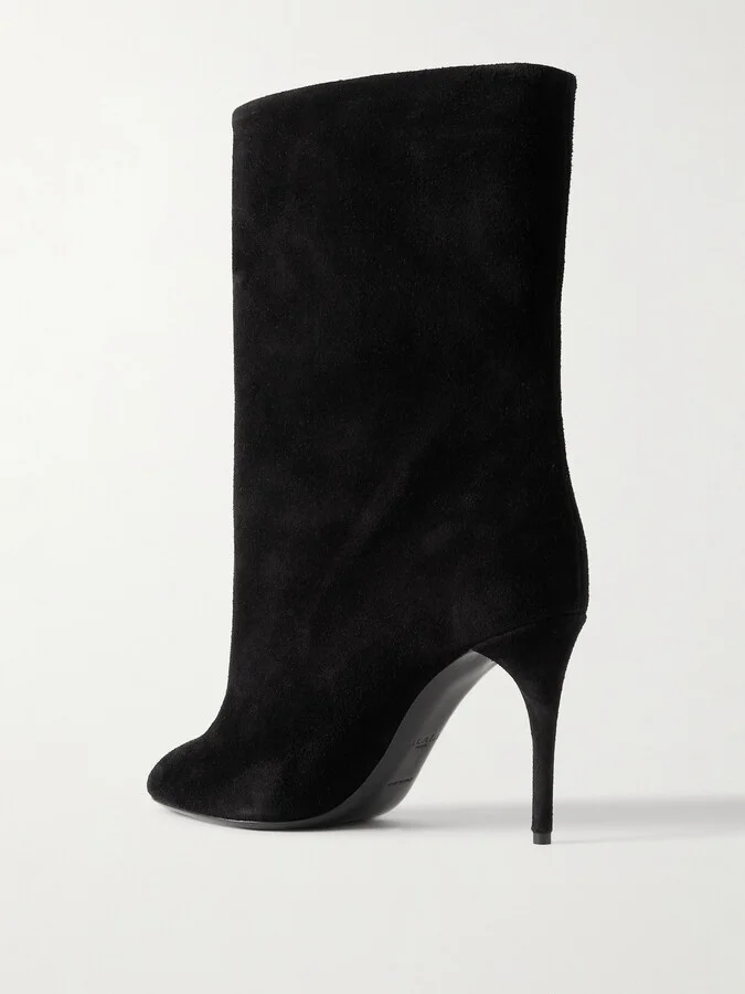 Alaïa - Suede Ankle Boots - Black - Image 3