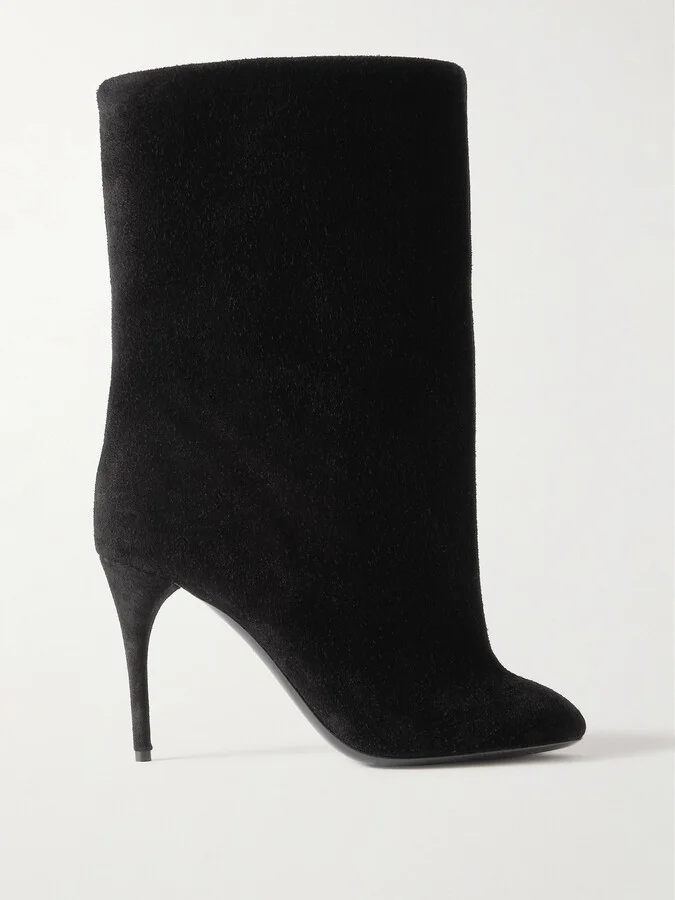Alaïa - Suede Ankle Boots - Black