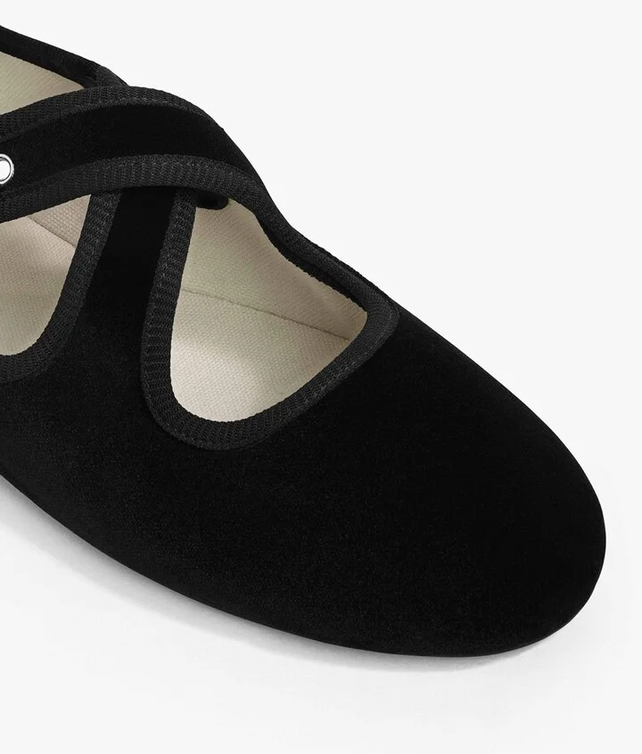 Alaïa Suede Criss-Cross Ballet Flats - Image 4