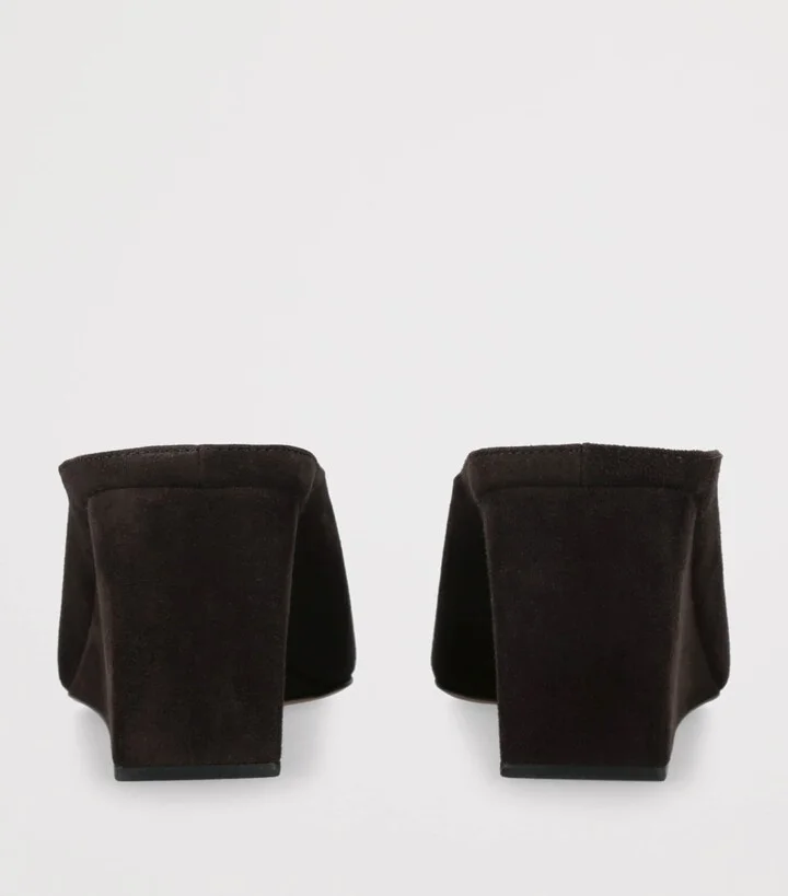 Alaïa Suede Cube Wedge Mules 75 - Image 2