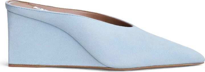Alaïa Suede Cube Wedge Mules 75