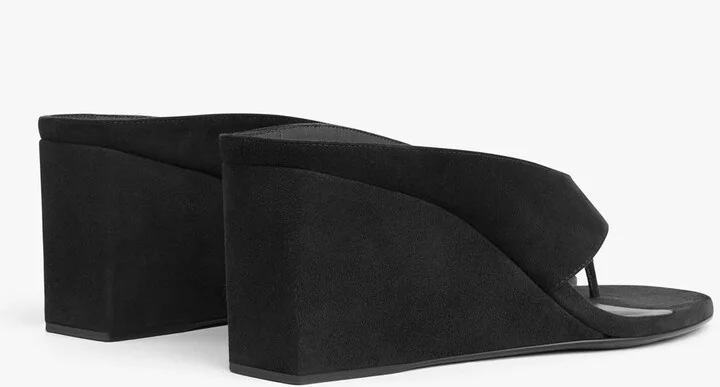 Alaïa Suede Cube Wedge Sandals 75 - Image 2