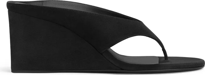 Alaïa Suede Cube Wedge Sandals 75