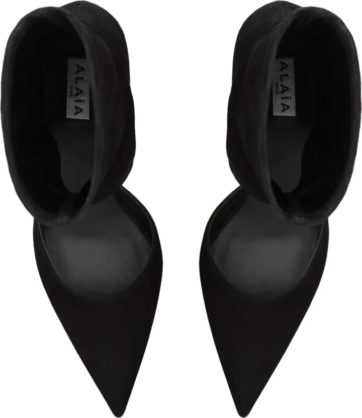Alaïa Suede Cut-Out Ankle Boots 55 - Image 4