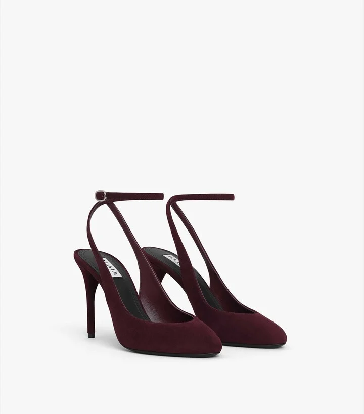 Alaïa Suede Decollete Slingback Heels 90 - Image 3