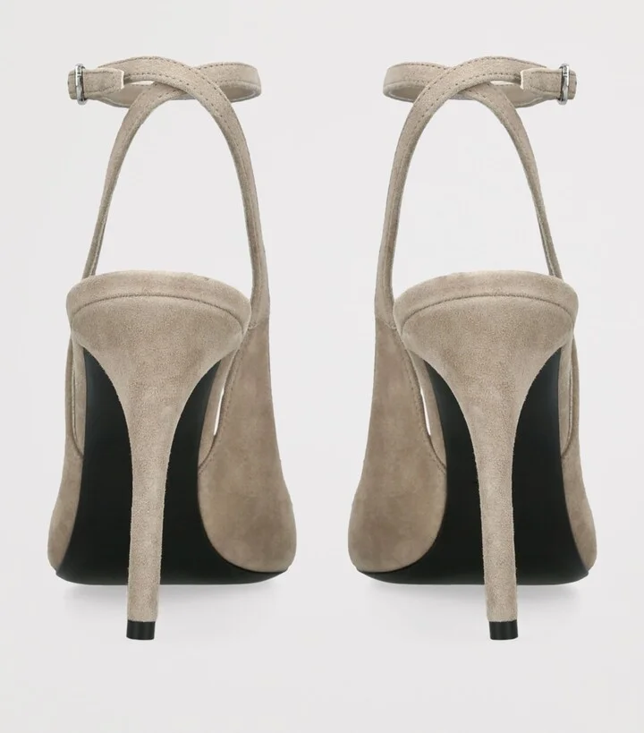 Alaïa Suede Decollete Slingback Pumps 90 - Image 2