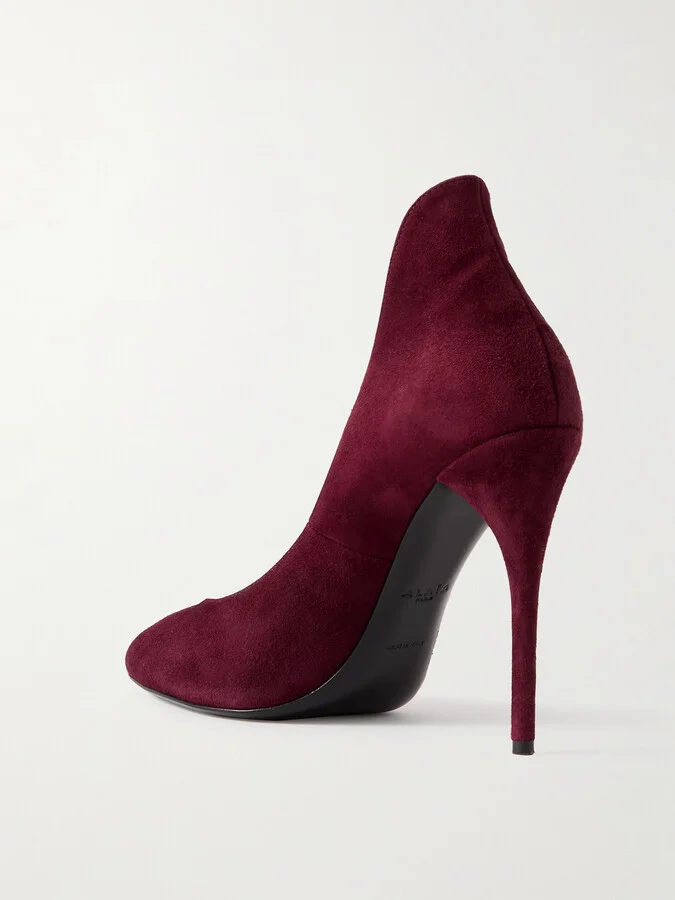Alaïa - Suede Pumps - Burgundy - Image 3