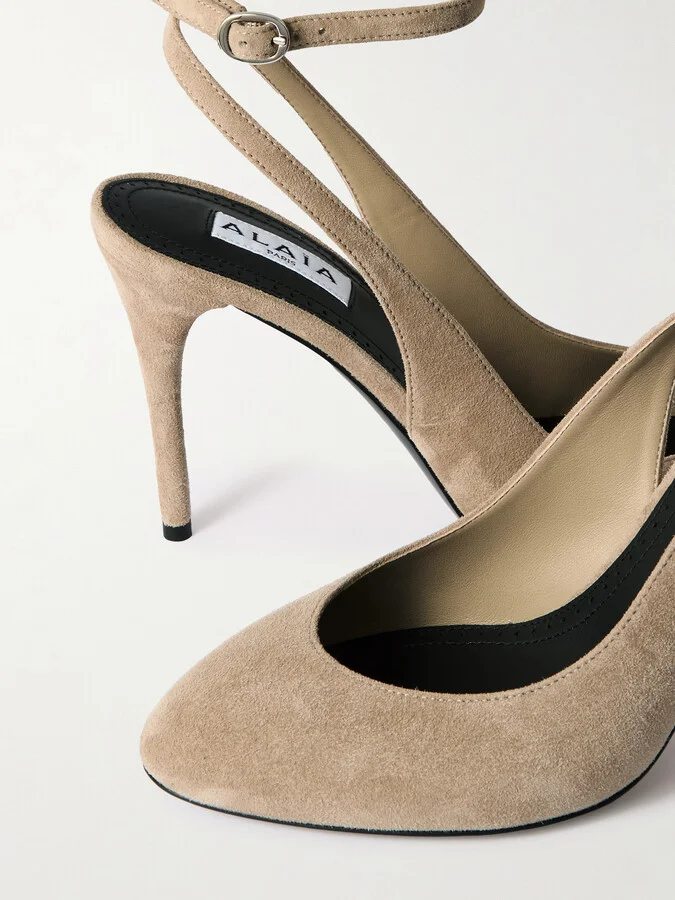 Alaïa - Suede Pumps - Neutrals - Image 4