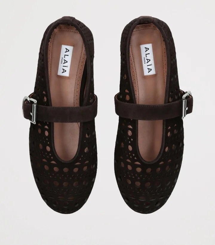 Alaïa Suede Vienne Ballet Flats - Image 4