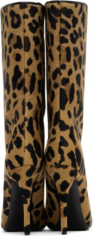 ALAÏA Tan & Black Low 90 Boots - Image 2