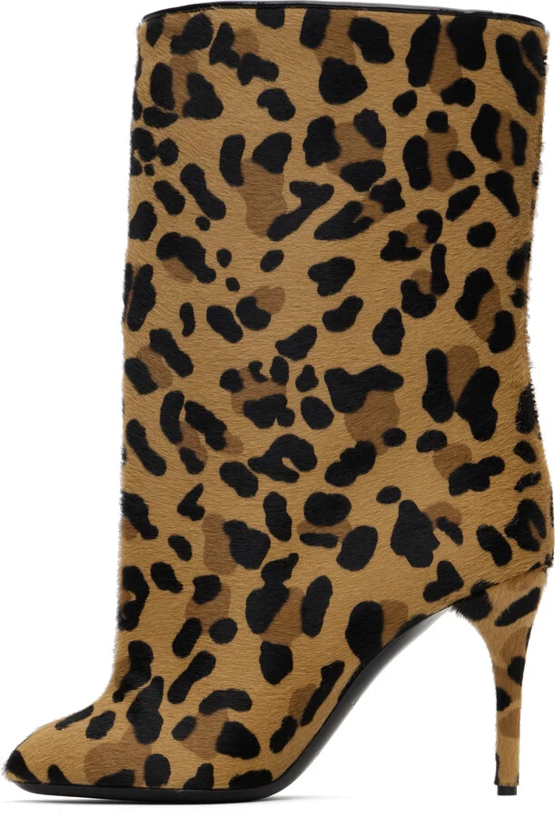 ALAÏA Tan & Black Low 90 Boots - Image 3