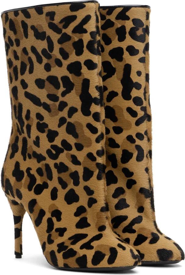 ALAÏA Tan & Black Low 90 Boots - Image 4