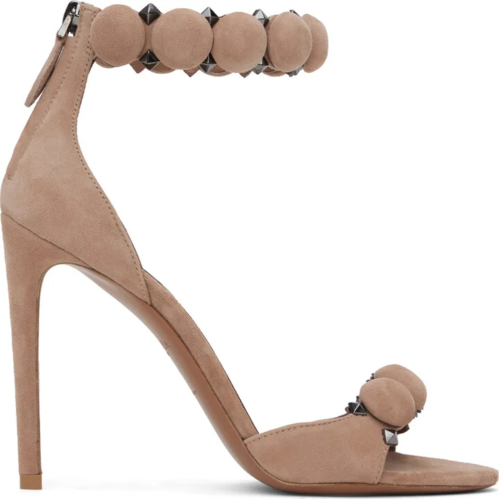 ALAÏA Tan 'La Bombe' Heeled Sandals