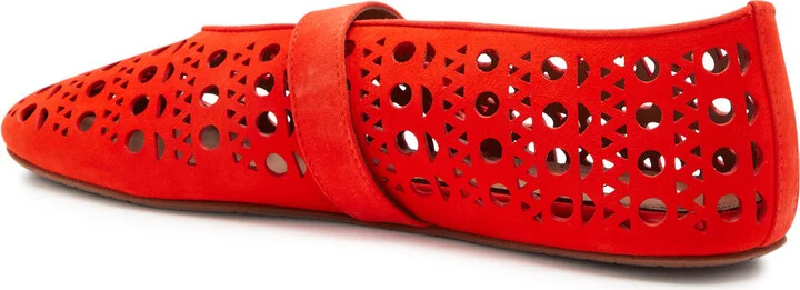 Alaïa Vienne Cut-out Suede Ballet Flats - Image 2