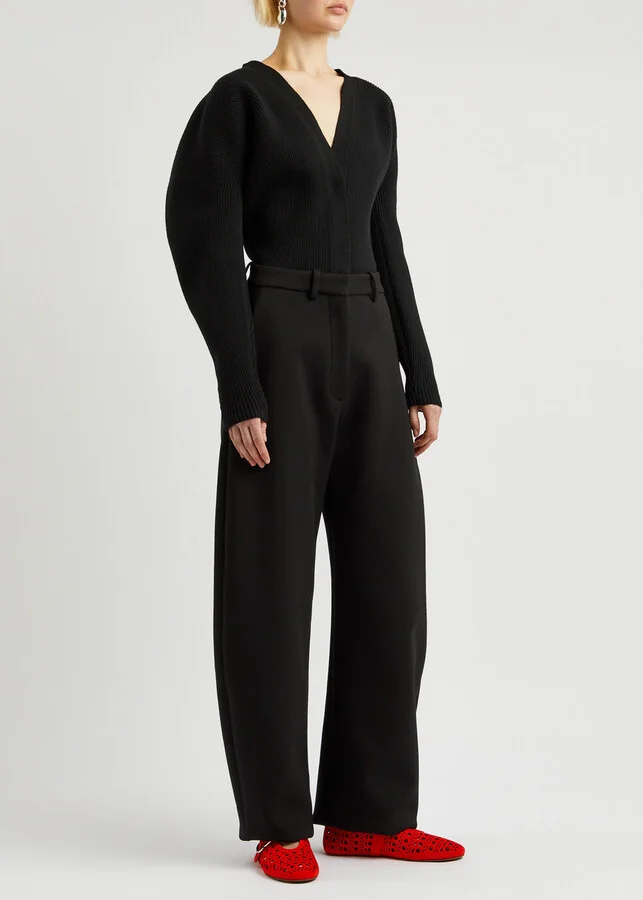Alaïa Vienne Cut-out Suede Ballet Flats - Image 6