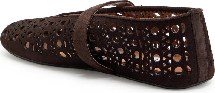 Alaïa Vienne Cut-out Suede Ballet Flats - Image 2