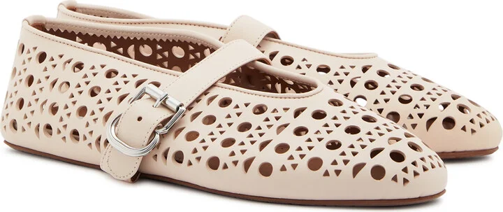 Alaïa Vienne Laser-cut Leather Ballet Flats - Image 2